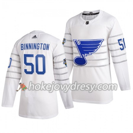 Pánské Hokejový Dres St. Louis Blues Jordan Binnington 50 Bílá Adidas 2020 NHL All-Star Authentic